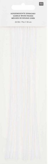 Kerzendochte, 20cm, gewachst